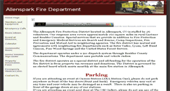 Desktop Screenshot of allensparkfire.com