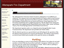 Tablet Screenshot of allensparkfire.com